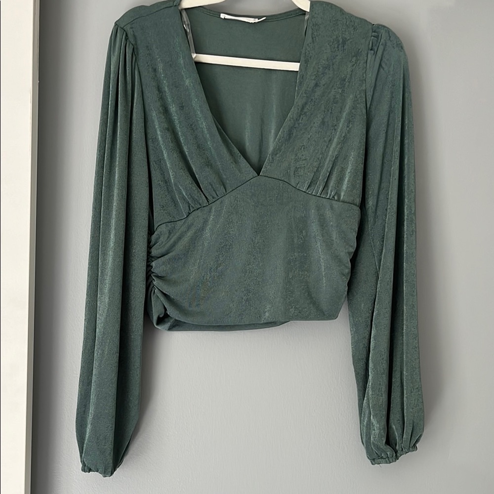Green Crop Top